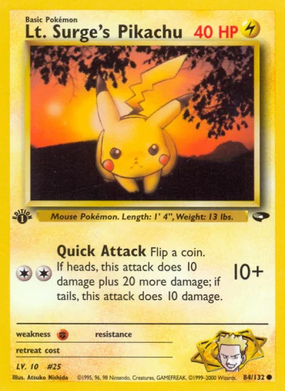 Lt. Surge's Pikachu #84