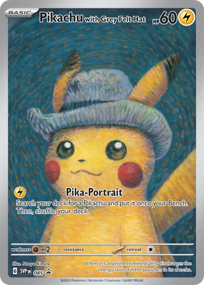 Pikachu with Grey Felt Hat #85