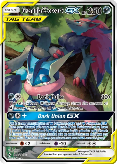 Greninja & Zoroark-GX #201