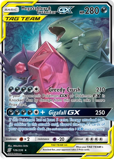 Mega Sableye & Tyranitar-GX #126