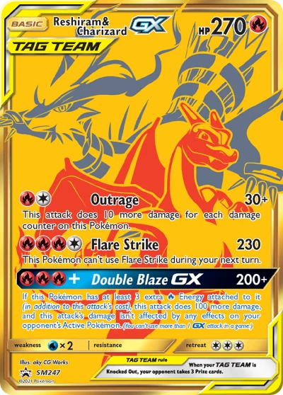 Reshiram & Charizard-GX #SM247
