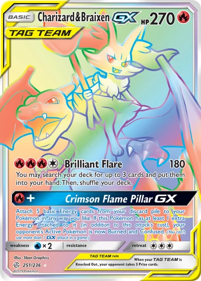 Charizard & Braixen-GX #251