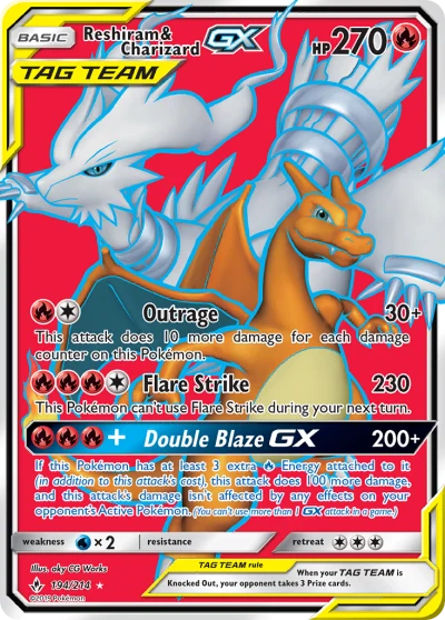 Reshiram & Charizard-GX #194