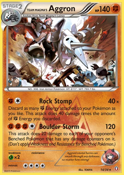 Team Magma's Aggron #14