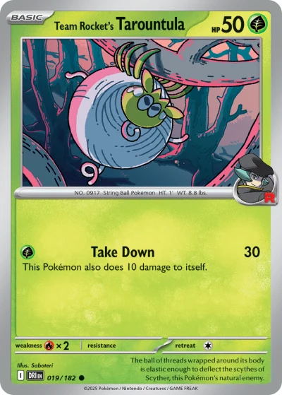 Team Rocket's Tarountula #19