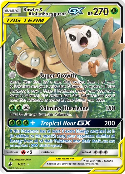 Rowlet & Alolan Exeggutor-GX #1