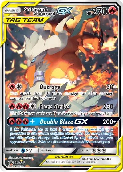 Reshiram & Charizard-GX #SM201