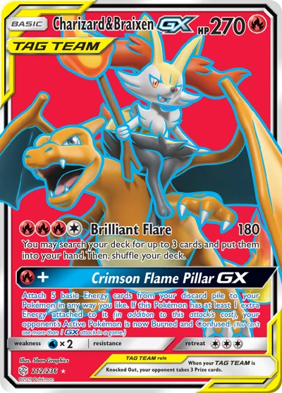 Charizard & Braixen-GX #212
