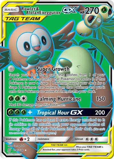 Rowlet & Alolan Exeggutor-GX #214