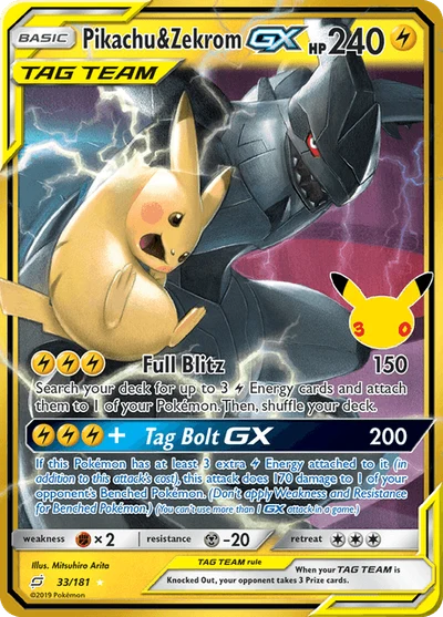 Pikachu & Zekrom GX #008