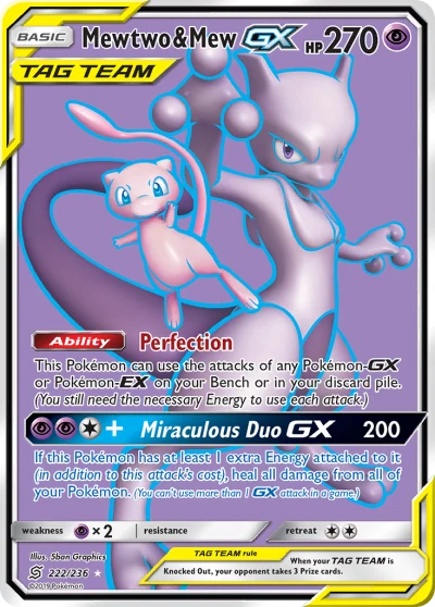 Mewtwo & Mew-GX #222