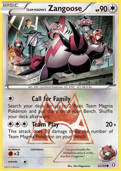 Team Magma's Zangoose #22