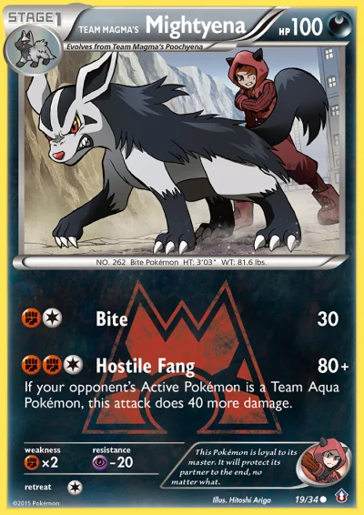 Team Magma's Mightyena #19