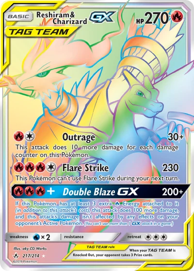 Reshiram & Charizard-GX #217