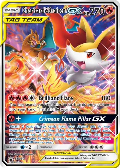 Charizard & Braixen-GX #SM230