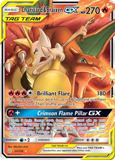Charizard & Braixen-GX #22
